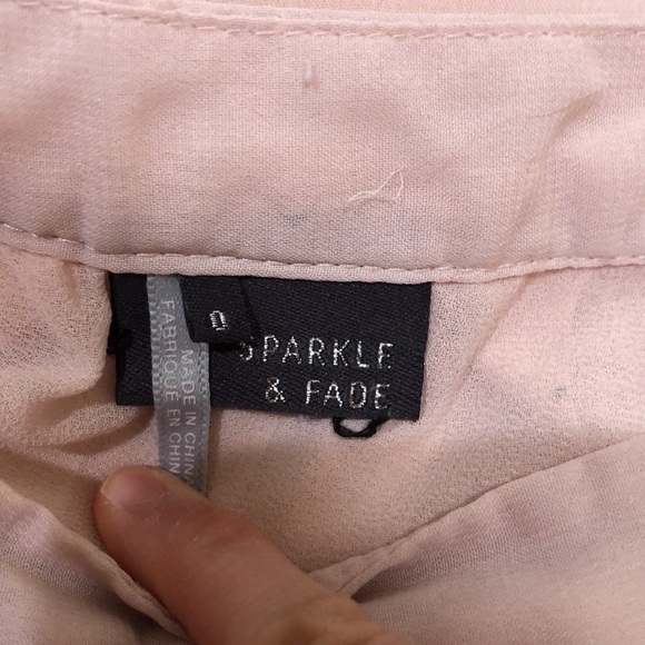 Urban Outfitters Sparkle & Fade Maxi Skirt Size 0 Blush Pink Pleated - Picture 5 of 9